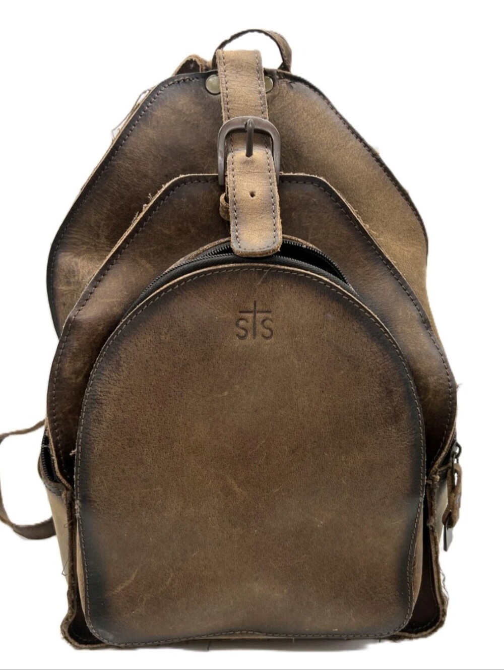 STS Ranchwear Womens Baroness Dark Tornado Leather Backpack Purse